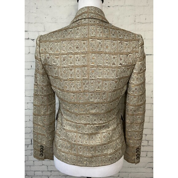 Jones New York Petite Womens Tan Bronze Blazer Business Jacket Size 4P U1 - Picture 4 of 12